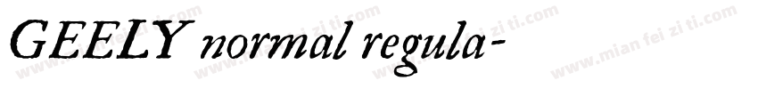 GEELY normal regula字体转换